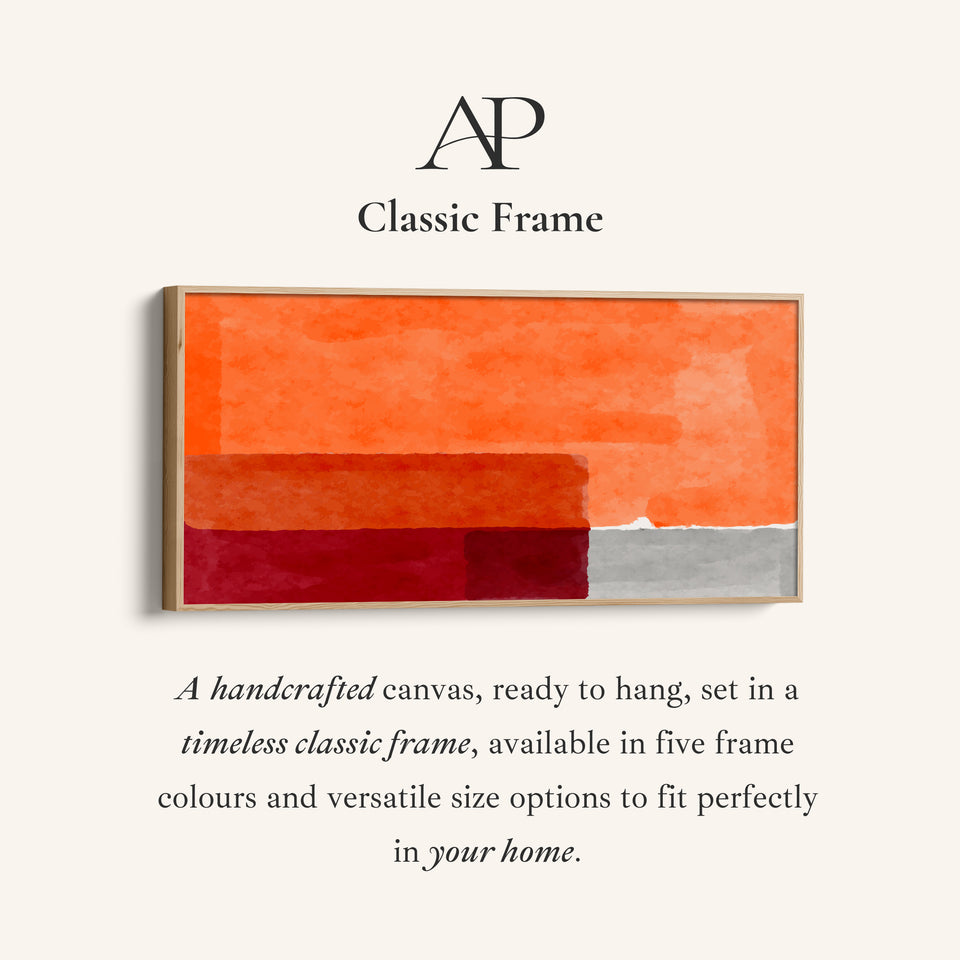 Art Mural Long Champs de Couleurs Abstraits Impression sur Toile Horizontale Salon