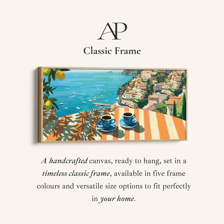 Panoramic Wall Art Coastal Terrace Extra Wide Canvas For Kitchen