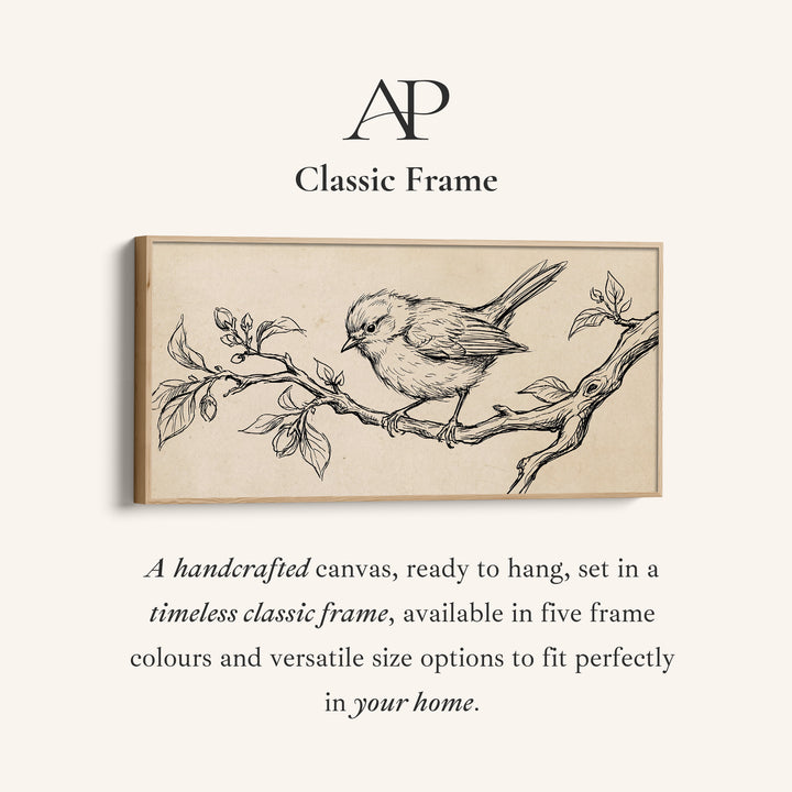 Bird Line Drawing Large Wall Art Statement Wall Decor For Bedroom