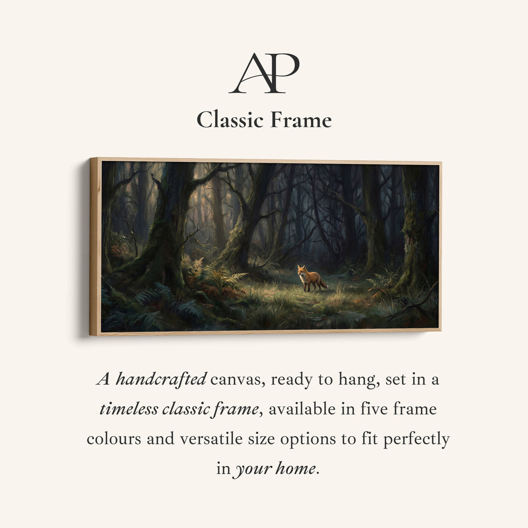Forest Fox Above Bed Wall Art Framed Canvas Print For Living Room