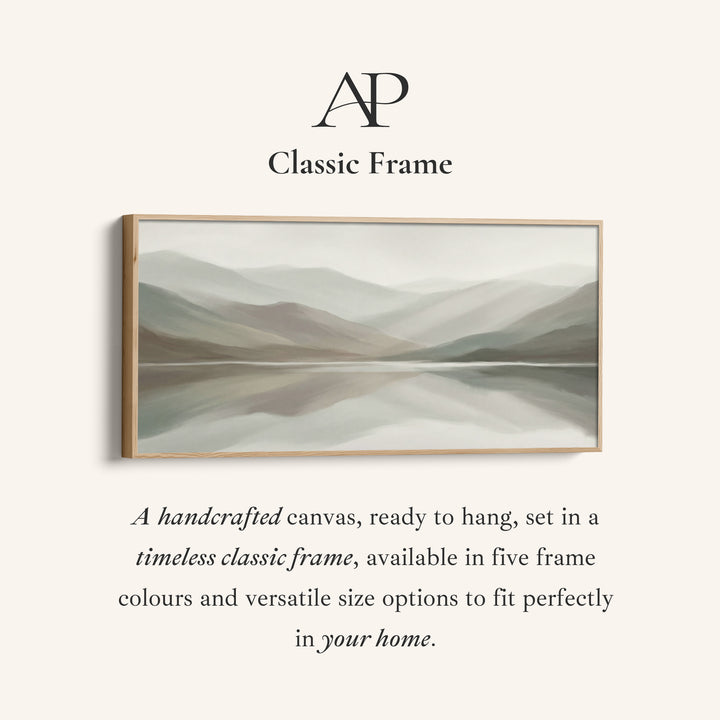 Misty Mountains Above Soft Wall Art Panoramic Canvas Print For Office