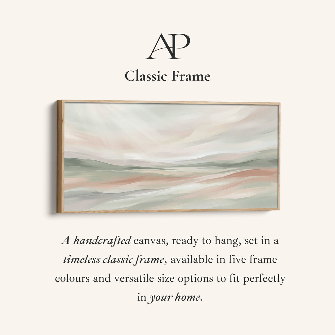 Abstract Pastel Hills Wide Canvas Horizontal Canvas Print For Bedroom