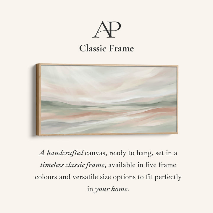 Abstract Pastel Hills Wide Canvas Horizontal Canvas Print For Bedroom