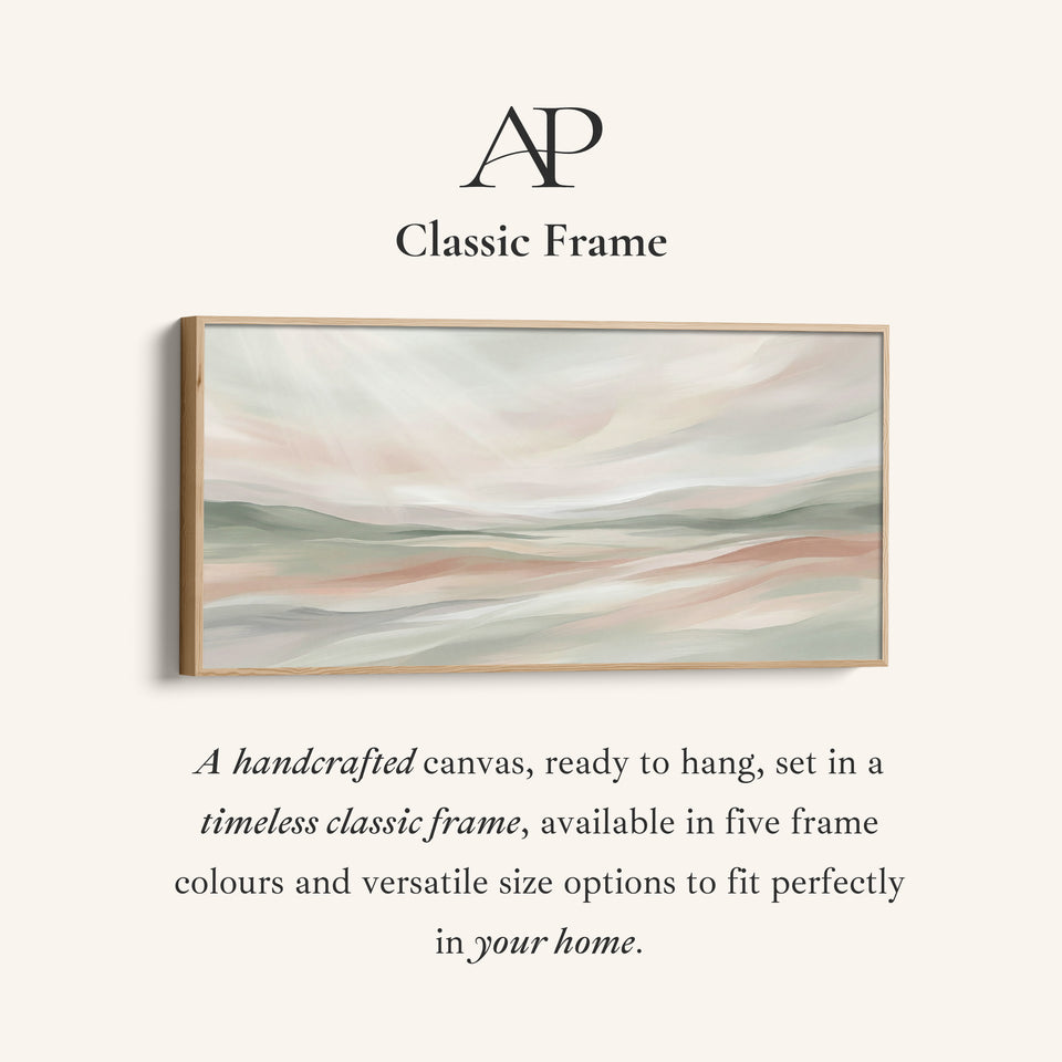 Abstract Pastel Hills Wide Canvas Horizontal Canvas Print For Bedroom