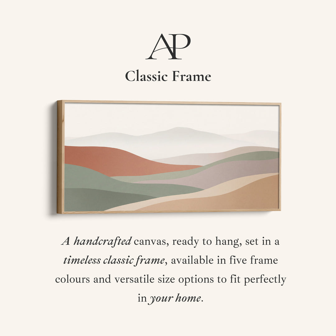 Horizontal Wall Art Layered Abstract Waves Statement Wall Decor Bedroom