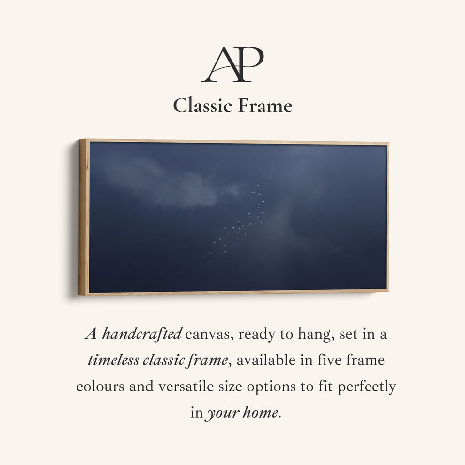 Above Bed Wall Art Birds In Dark Sky Oversized Wall Decor Bedroom