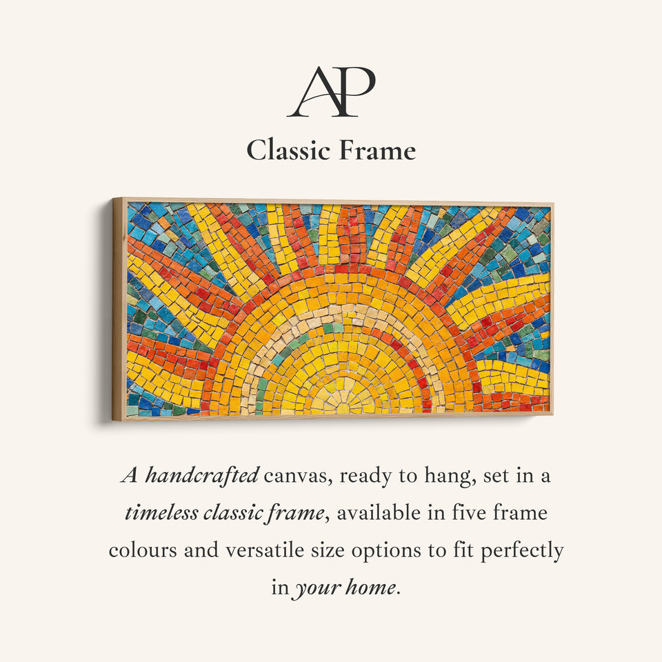 Large Wall Art Mosaic Sunburst Tiles Statement Wall Decor Hallway