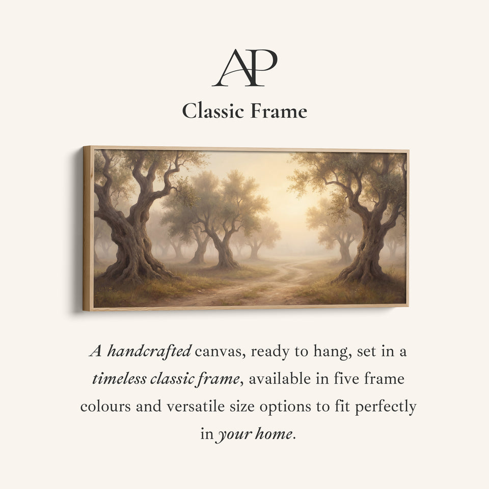 Olive Grove Path horizontal wall art Oversized Wall Decor Hallway