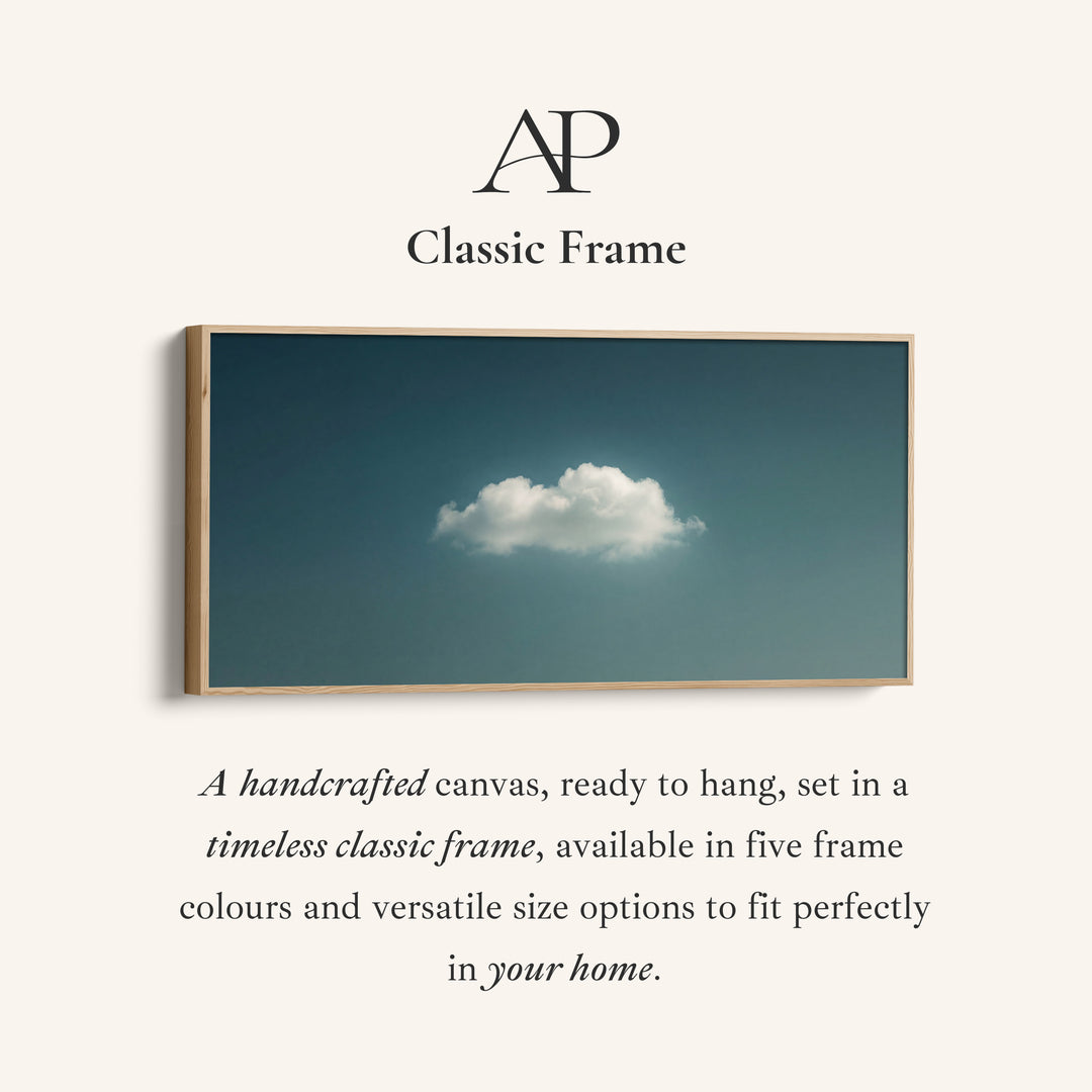 Single Cloud In Sky Wide Framed Canvas For Bedroom