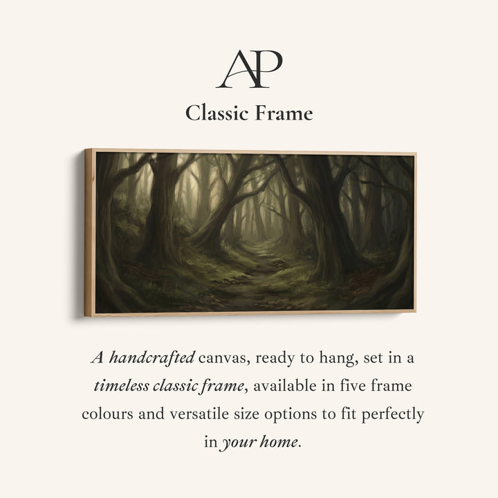 Misty Forest Path Horizontal Wall Art Statement Wall Decor For Hallway