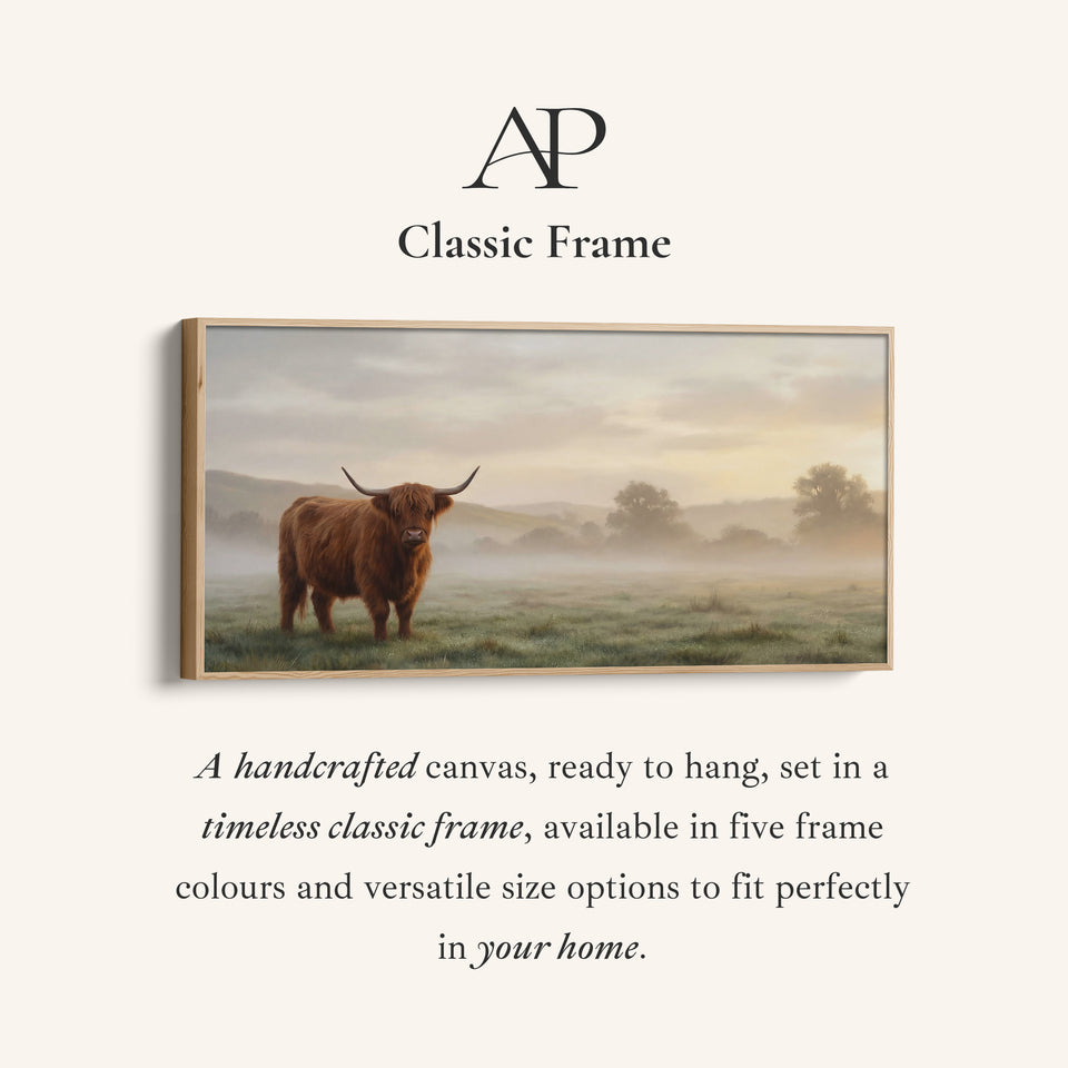 Highland Cow In Field Bedroom Wall Art Oversized Wall Decor For Office