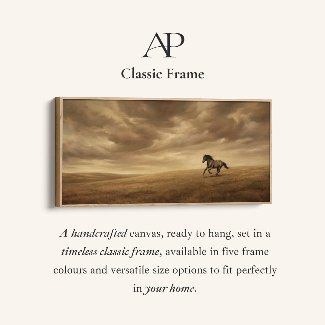 Running Horse Landscape Large Wall Art Statement Wall Decor For Hallway