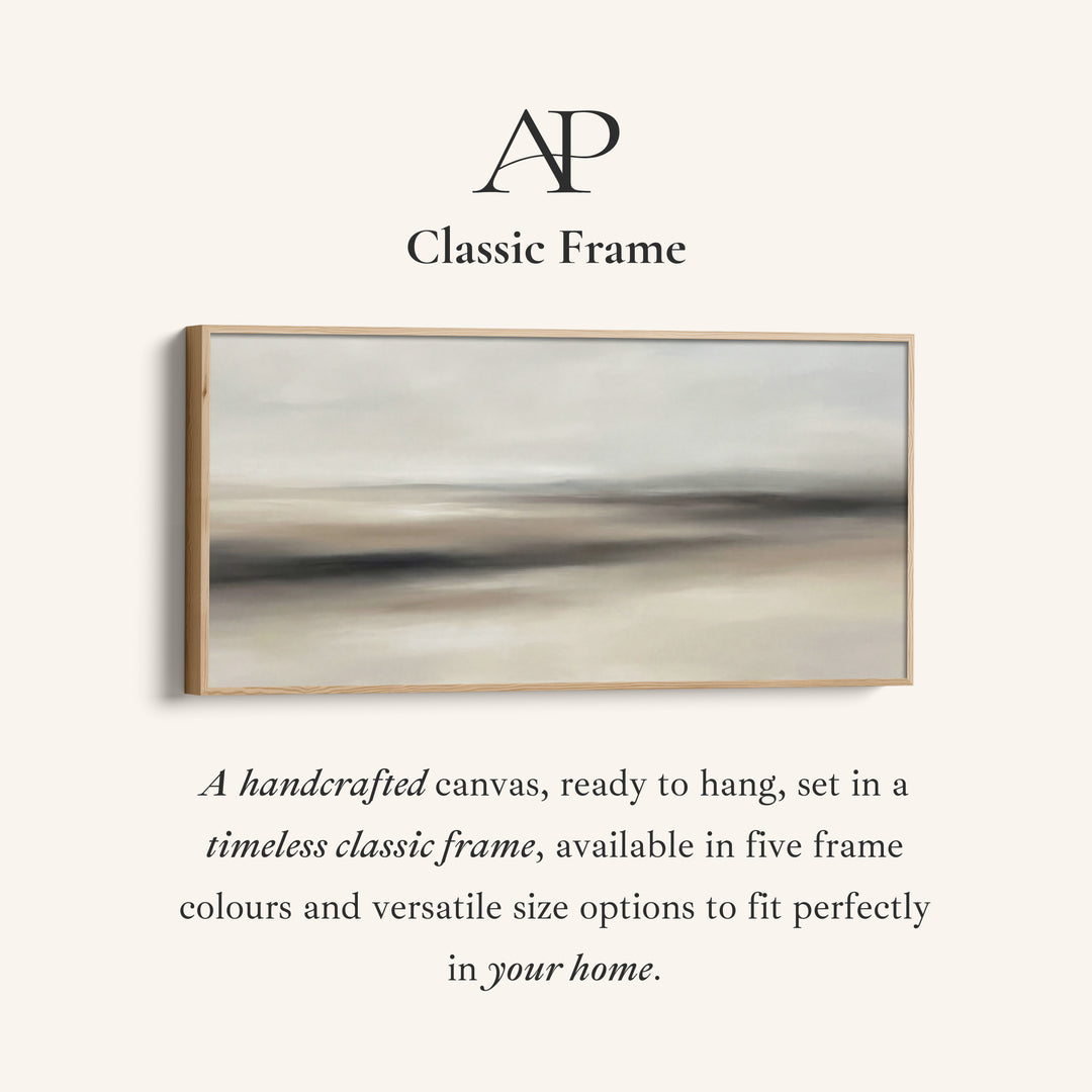 Minimal Seascape wide framed canvas Extra Wide Canvas For Office