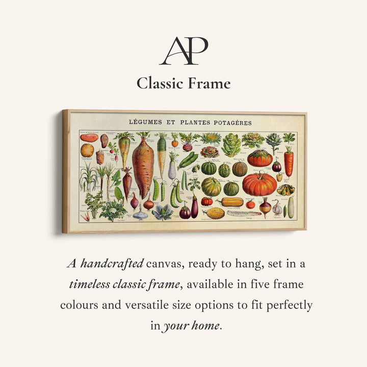 Adolphe Millot Legumes Wide Canvas Statement Wall Decor For Kitchen