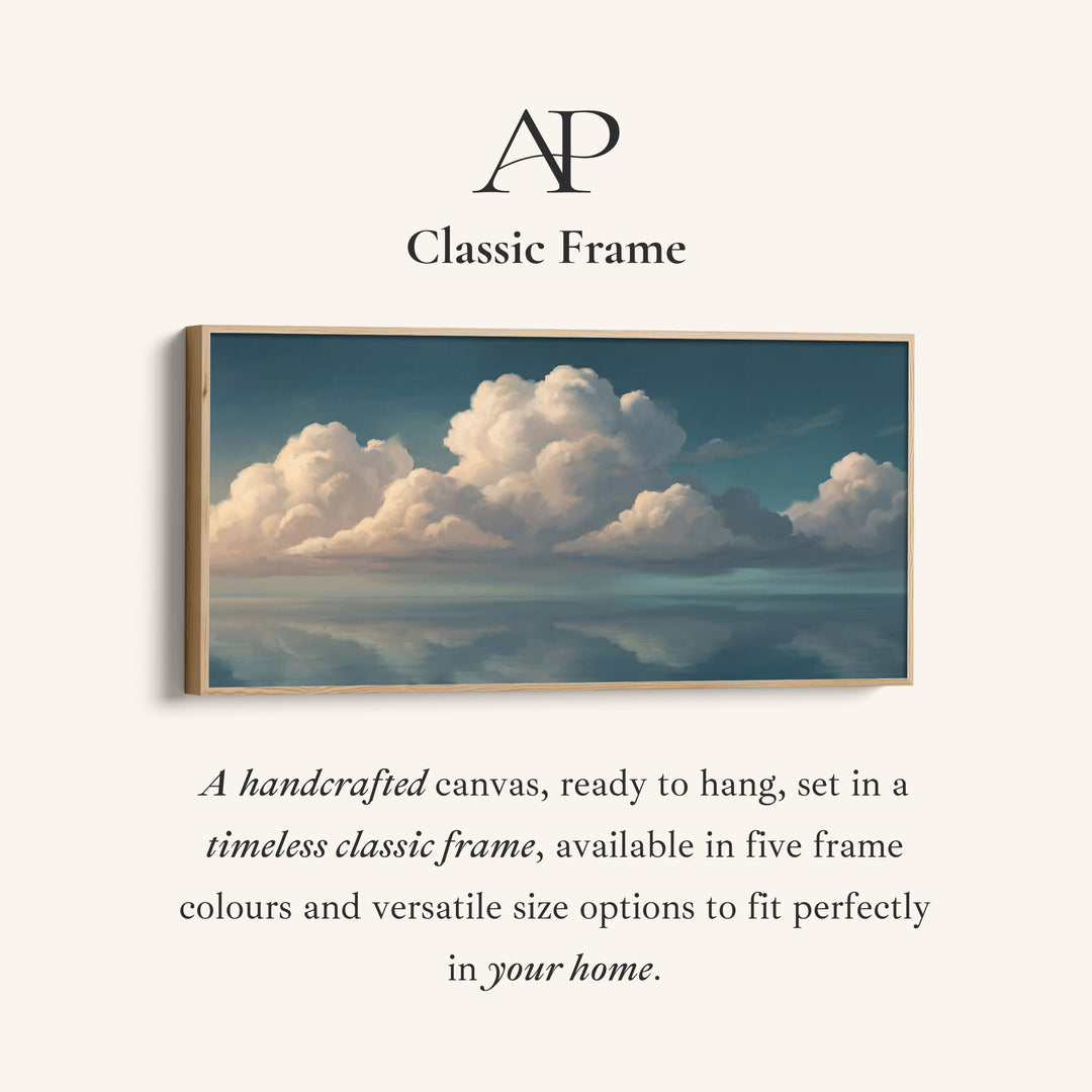 Calm Sea Panoramic Wall Art Horizontal Canvas Print For Living Room