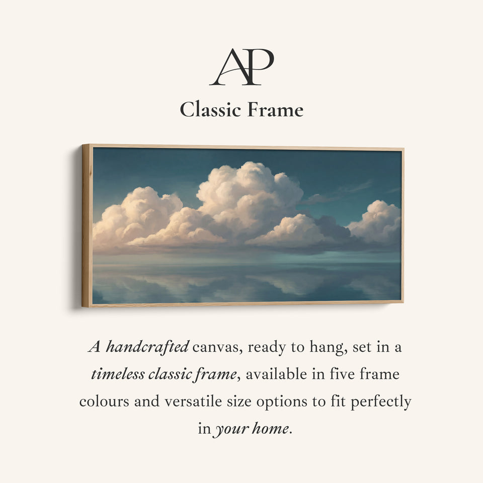 Calm Sea Panoramic Wall Art Horizontal Canvas Print For Living Room