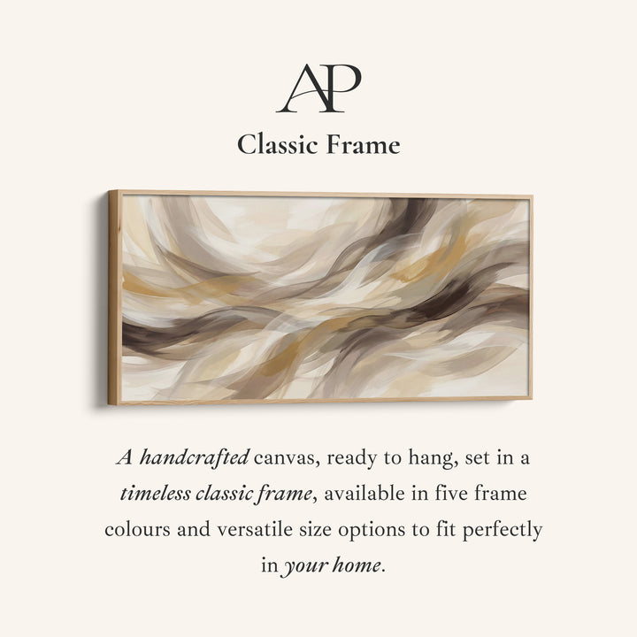 Flowing Waves Above Bed Wall Art Horizontal Canvas Print For Living Room