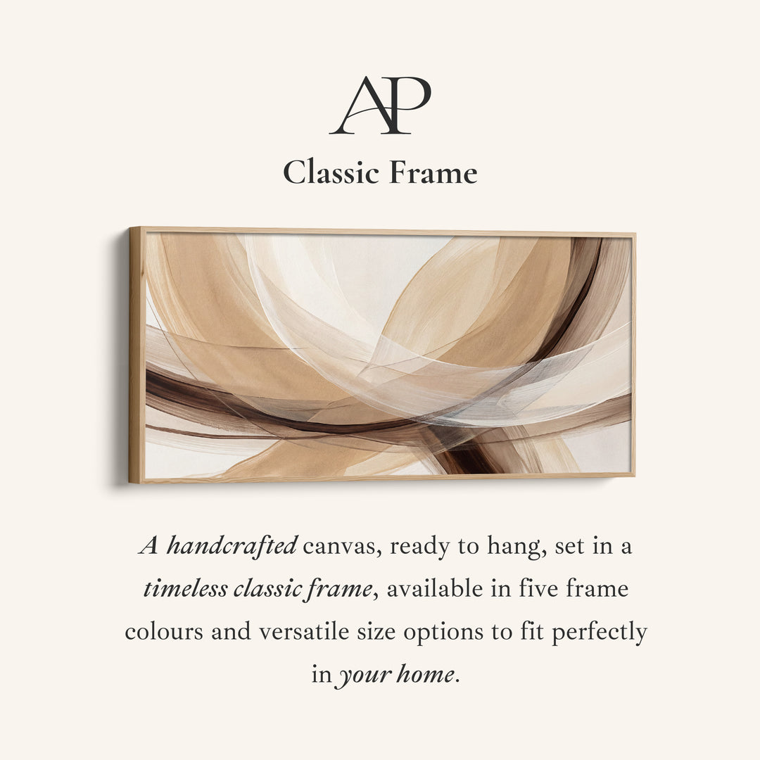 Neutral Arcs Wide Canvas Statement Wall Decor For Living Room