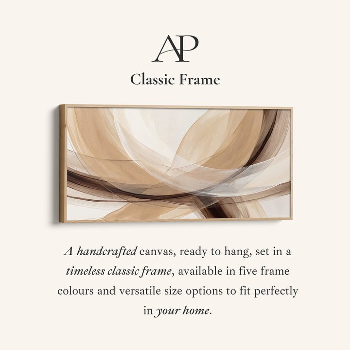 Neutral Arcs Wide Canvas Statement Wall Decor For Living Room