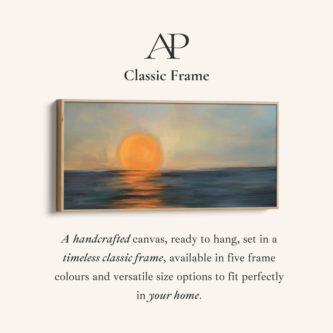 Ocean Sunset Large Wall Art Panoramic Canvas Print For Bedroom