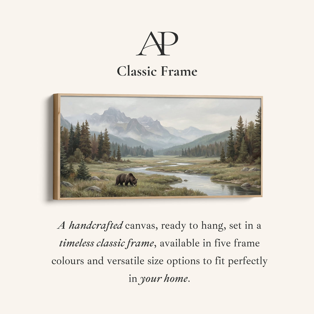 Above Soft Wall Art Bear By Mountain River Statement Wall Decor For Office