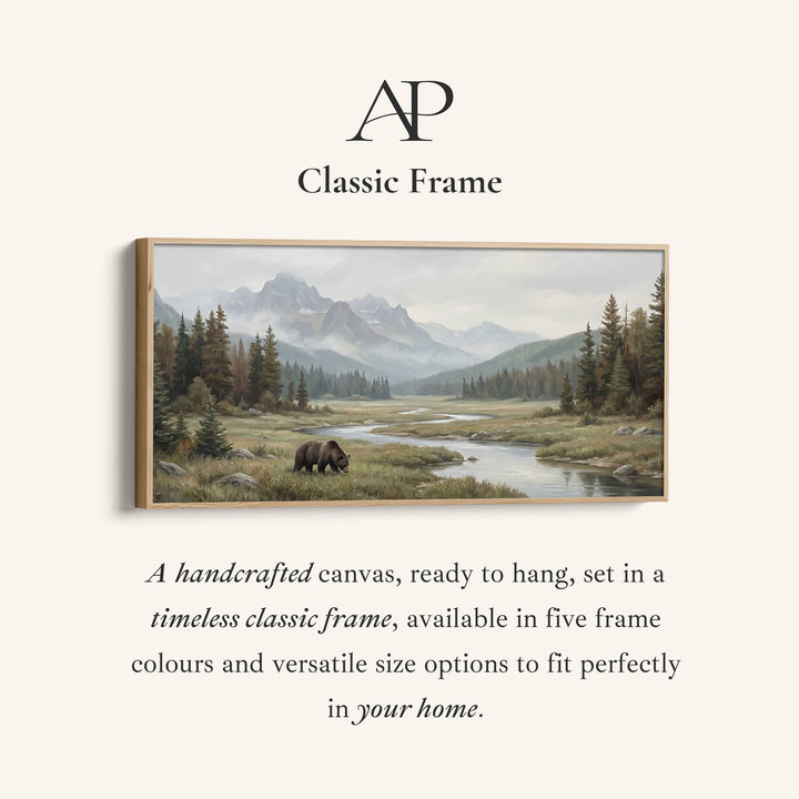 Above Soft Wall Art Bear By Mountain River Statement Wall Decor For Office