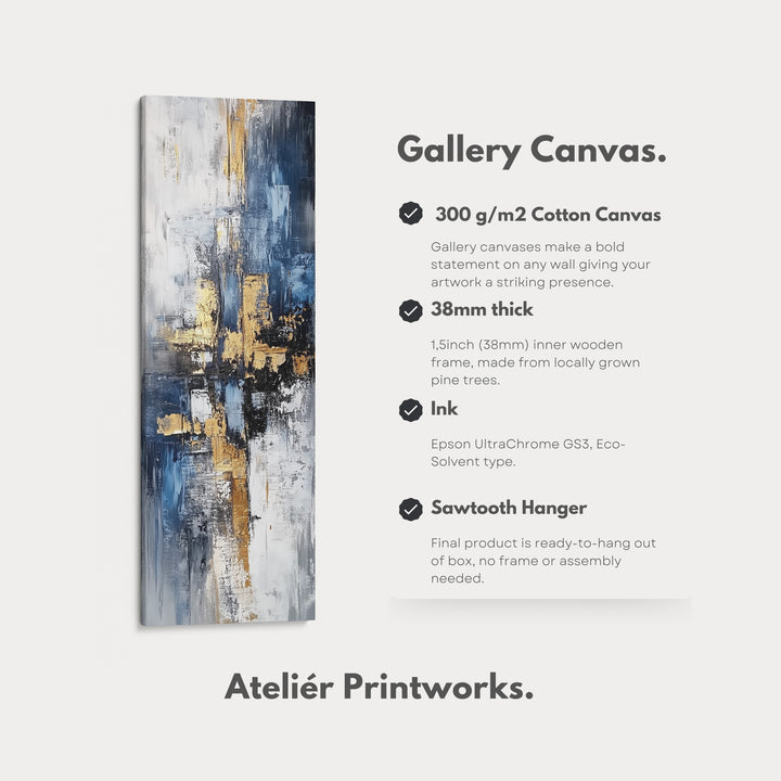 Modern Abstract Vertical Thin Large Wall Art Canvas - V0066