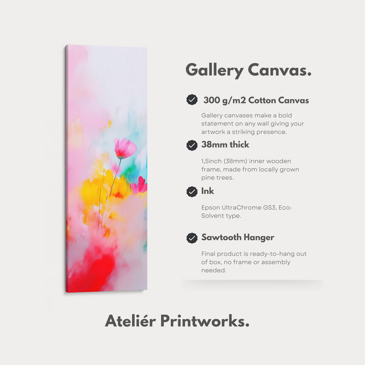 Abstract Large Painting Vertical Long Wall Art Large Canvas Decor - V0080