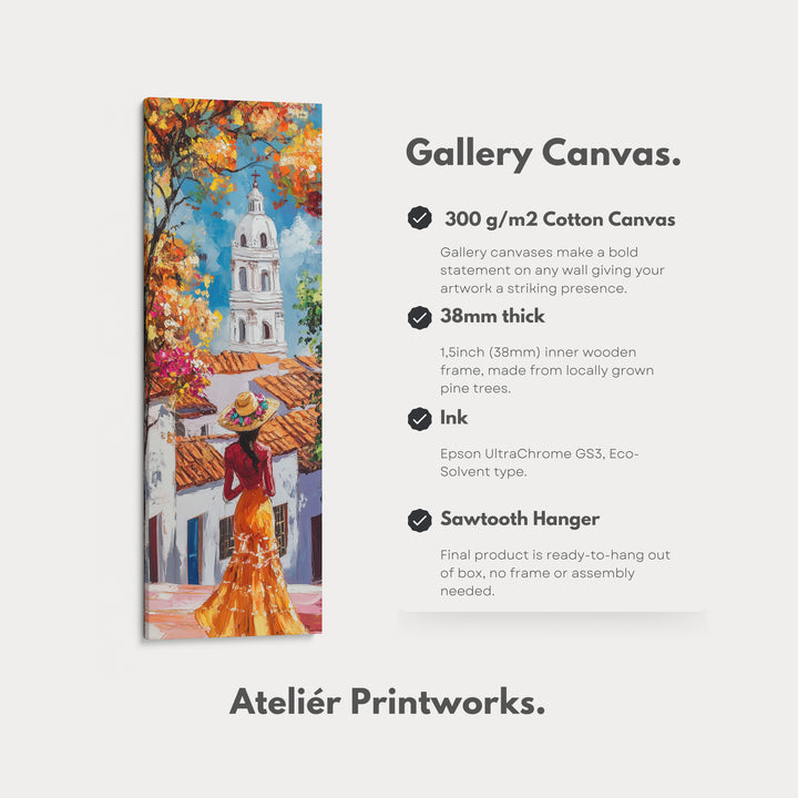 Cartagena Long Canvas Wall Art Prints For Bedroom Framed Vertical - V0144