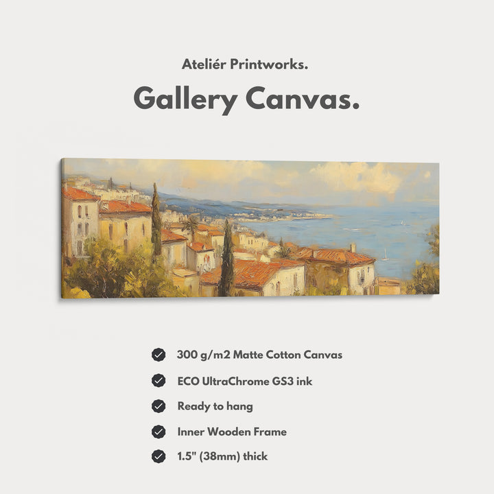 Coastal Seascape Large Long Canvas Horizontal Wall Art - H0127