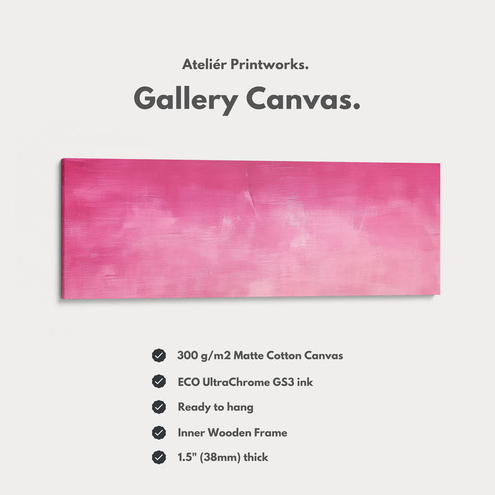 Minimalist Pink Long Horizontal Wall Art Panoramic Wall Art - H0143