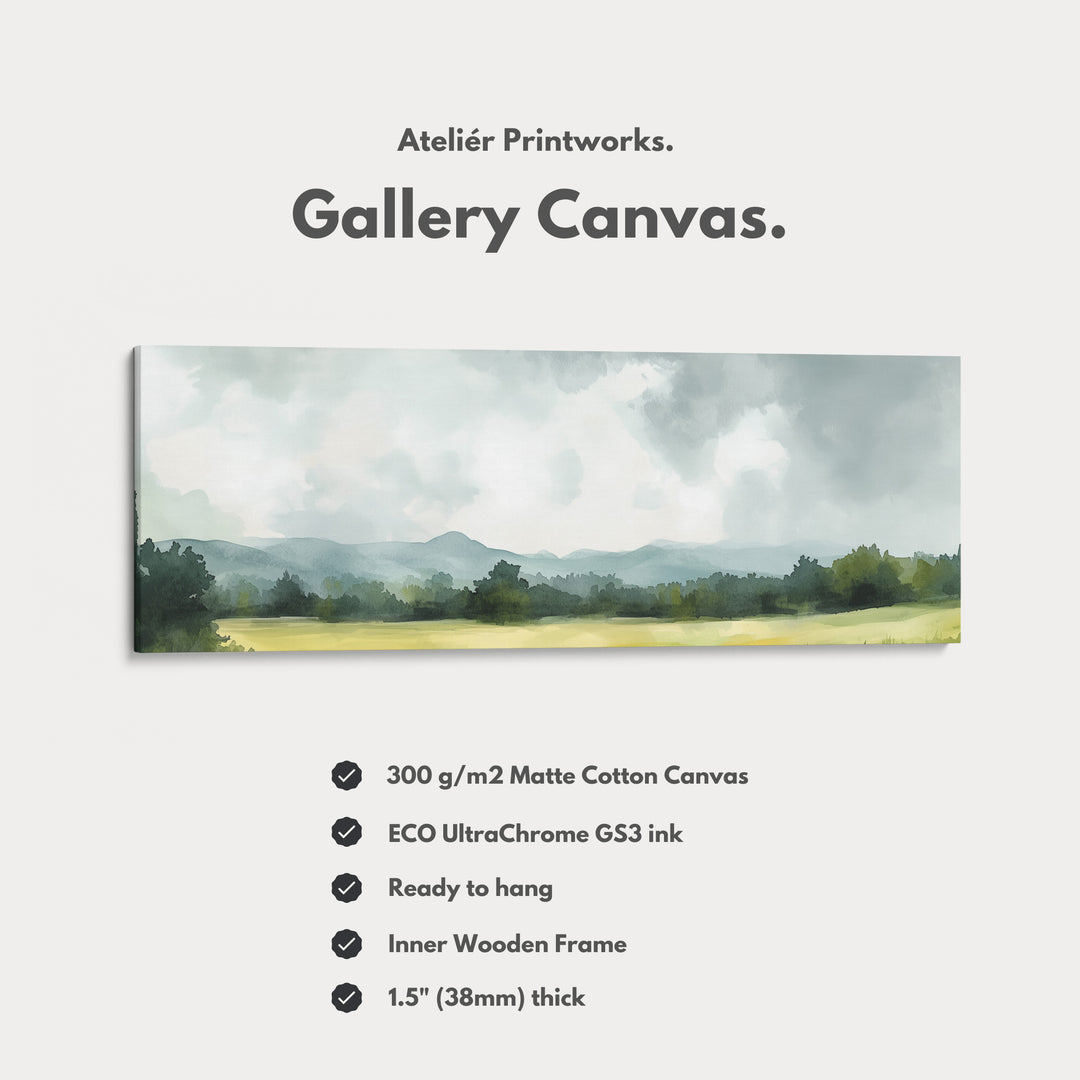 Long Landscape Narrow Framed Canvas Wall Decor - H0154