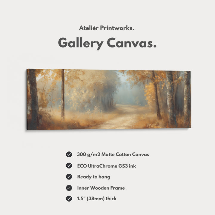 Vintage Autumn Horizontal Framed Canvas Wall Decor - V0178