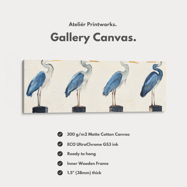 The Herons Above Bed Decor Framed Canvas Wall Decor - H0195