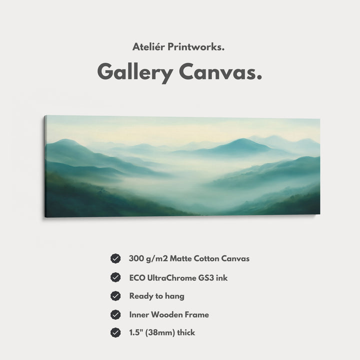 Vintage Mountains Long Narrow Horizontal Wall Art - H02014