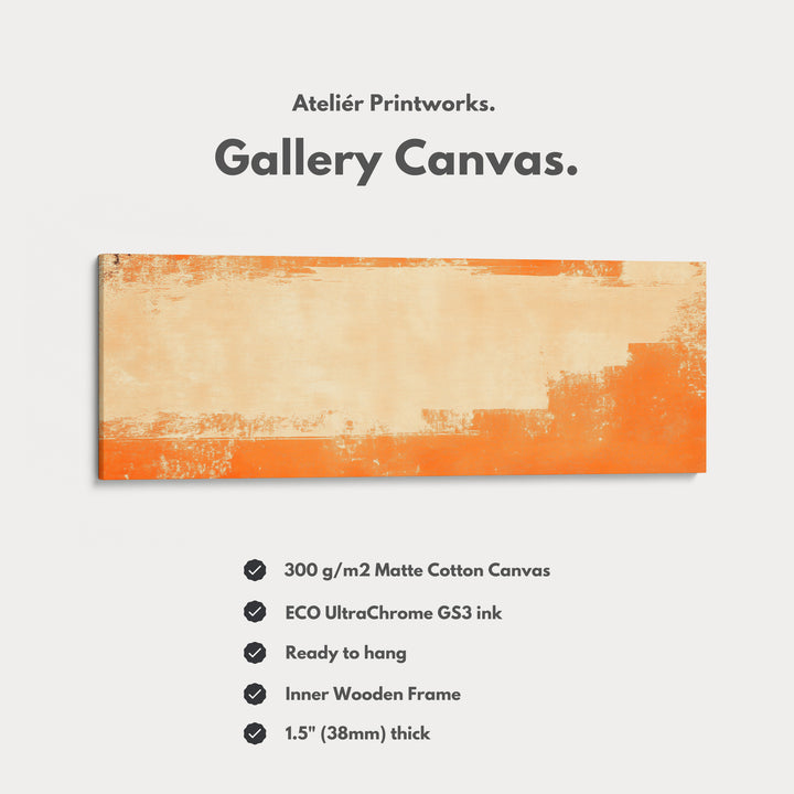 Minimalist Orange Long Horizontal Wall Art Panoramic Wall Art - H0145