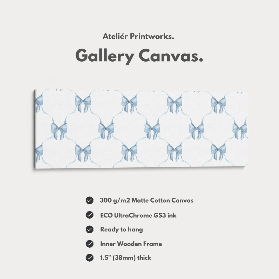 Blue Bows Panoramic Wall Decor - Atelier Printworks