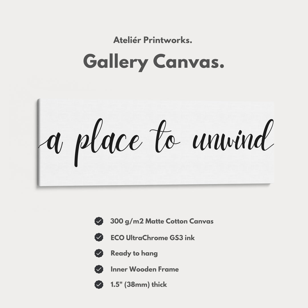Above Bed Wall Art 'A place to unwind' - H0306