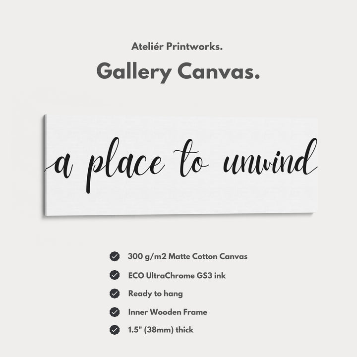 Above Bed Wall Art 'A place to unwind' - H0306