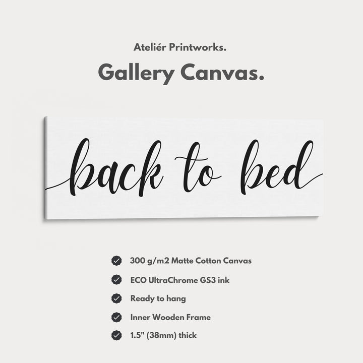 Above Bed Narrow Panoramic Wall Art 'Back to bed' - H0307
