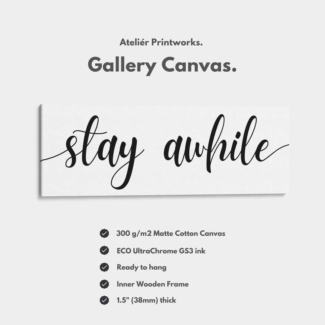 Master Bedroom Above Bed Wall Art - Stay Awhile - H0322