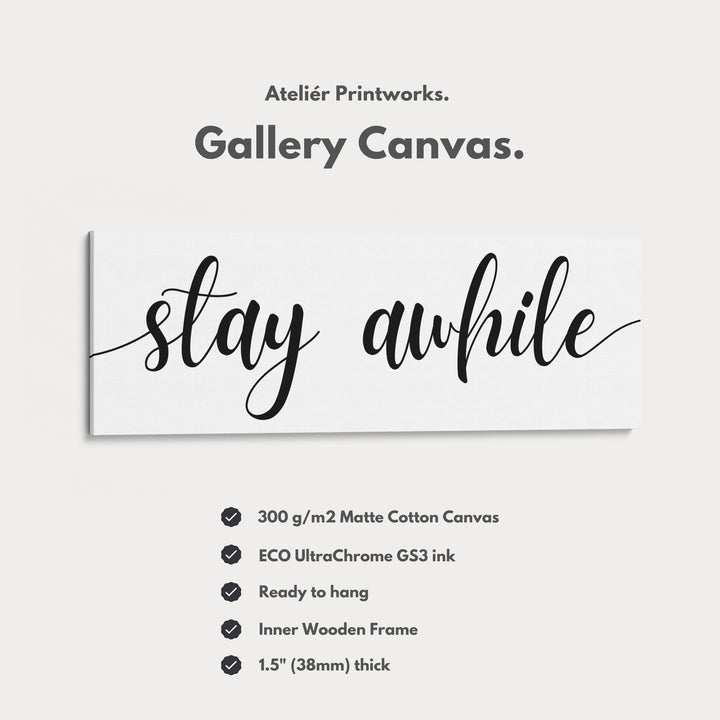 Master Bedroom Above Bed Wall Art - Stay Awhile - H0322