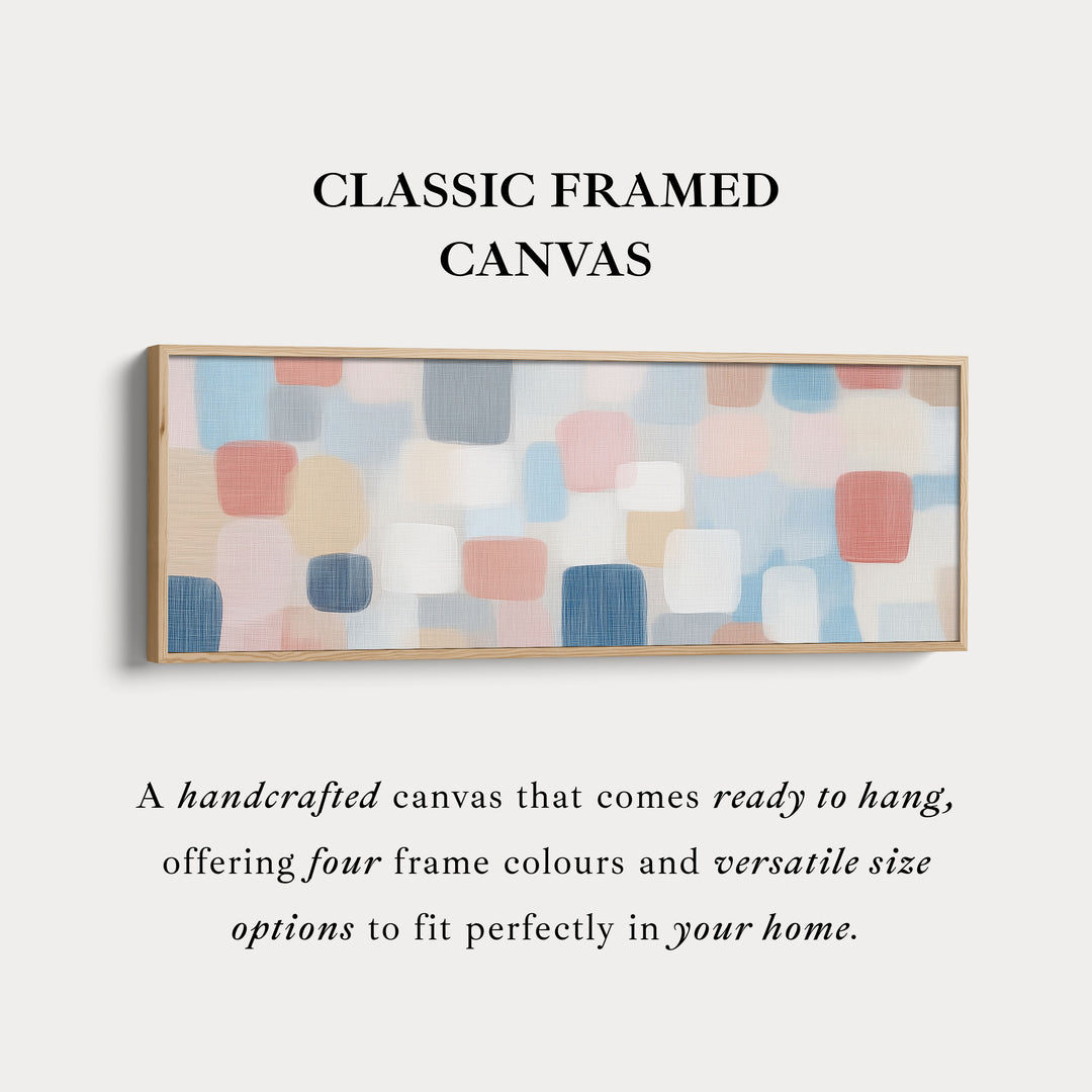 Abstracte Pastel Lange Smalle Muurkunst