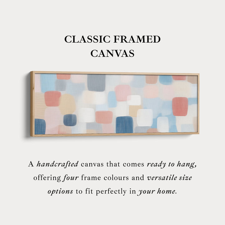 Abstracte Pastel Lange Smalle Muurkunst