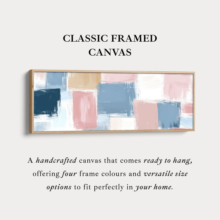 Abstracte Pastel Horizontale Smalle Muurkunst