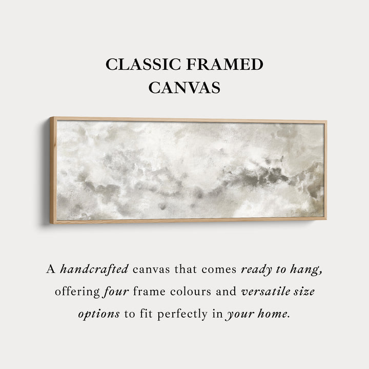 Abstracte witte en grijze panoramische lange smalle wanddecoratie