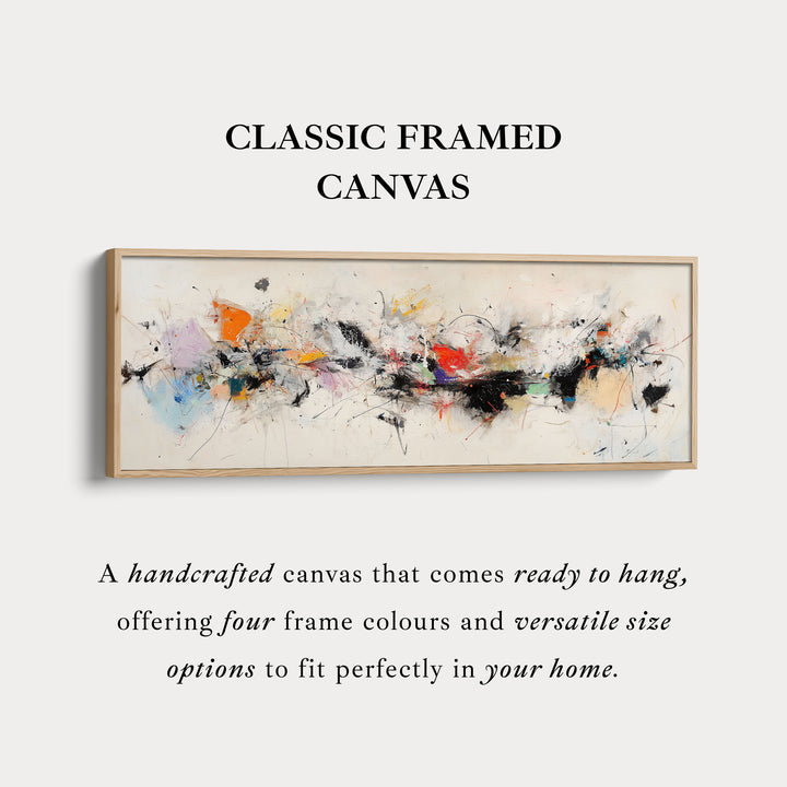 Abstract expressionistische horizontale lange wandkunst