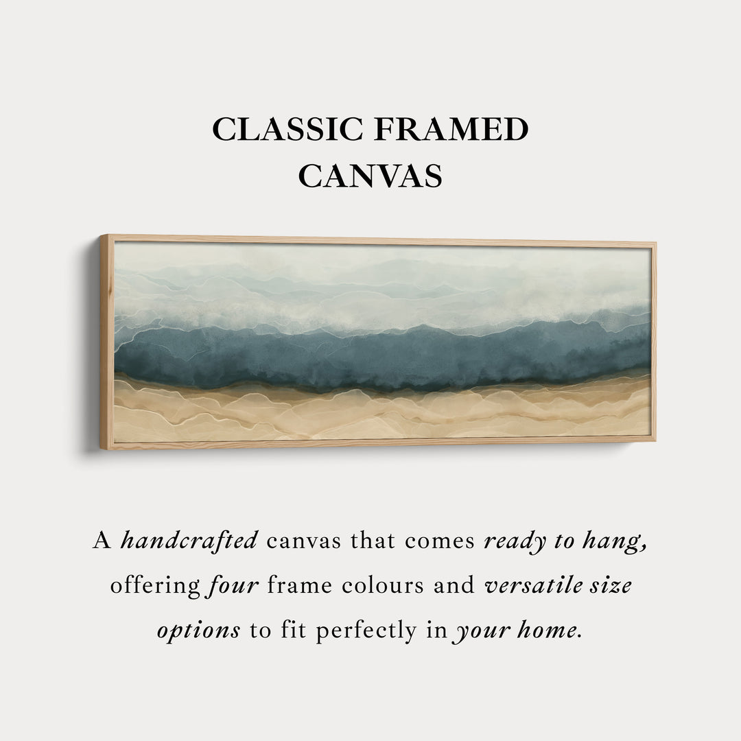 Abstracte grijze en beige lagen horizontale smalle wanddecoratie