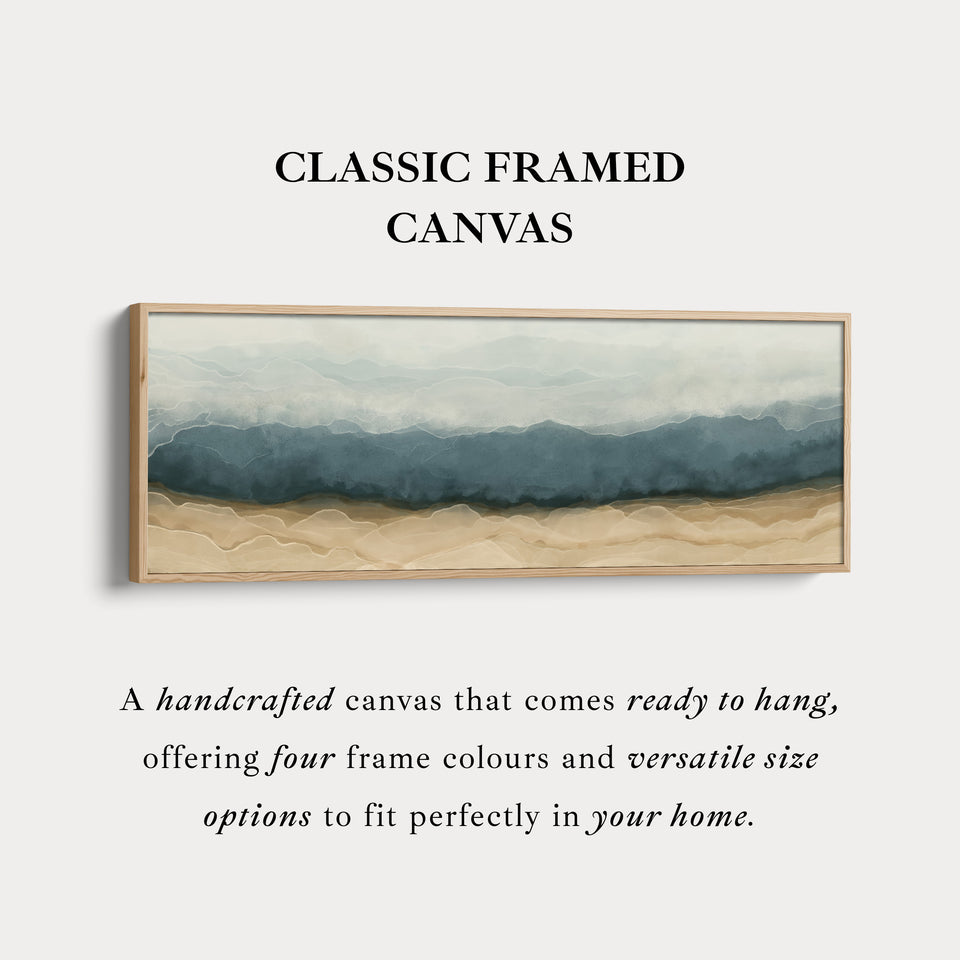 Abstrakte graue und beige Schichten horizontale schmale Wanddekoration