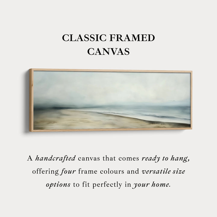 Abstract strand zeegezicht lange horizontale wanddecoratie